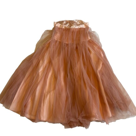 Selfie Leslie Strapless Tulle Dress Gown Full Layered Satin Size XL Women's NWT - Picture 6 of 13